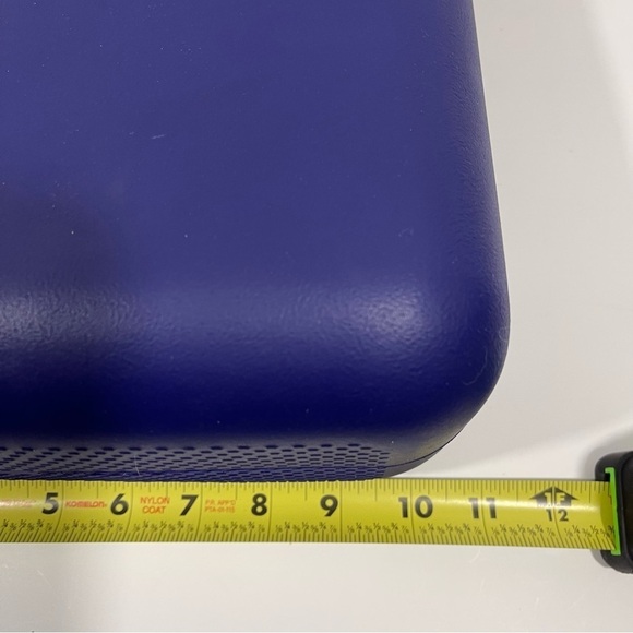 O Bag Purple Rubber Tote with Ivory Faux Fur Trim - Picture 10 of 12